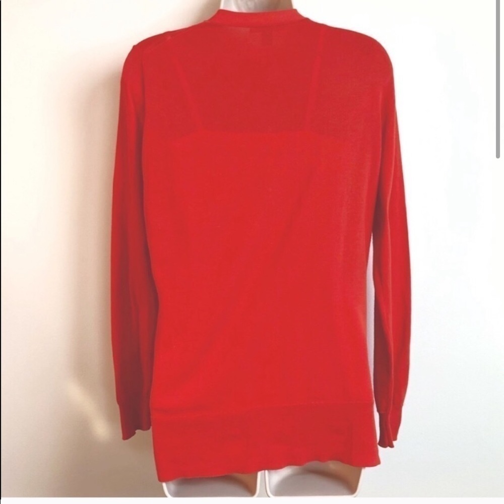 J. Crew Summerweight Solid Knit Orange Cotton Car… - image 4